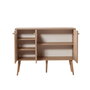 Hanah Home Mega-731 Consola Roble Sonoma, 120x90cm, Tablero Partículas Melamina, Patas Carpe, Mueble Salón Diseño